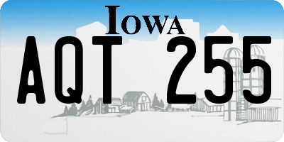 IA license plate AQT255