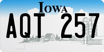 IA license plate AQT257