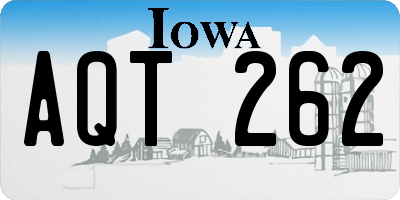 IA license plate AQT262