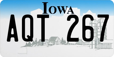 IA license plate AQT267