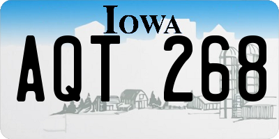 IA license plate AQT268