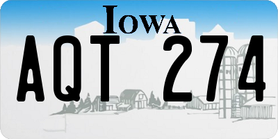 IA license plate AQT274