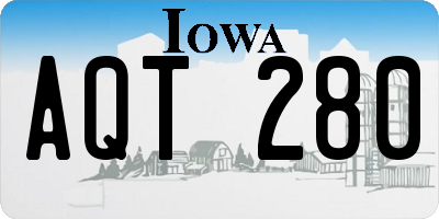 IA license plate AQT280