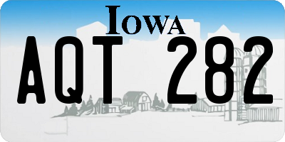 IA license plate AQT282