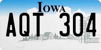 IA license plate AQT304
