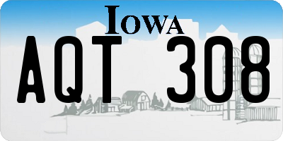 IA license plate AQT308