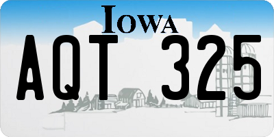 IA license plate AQT325