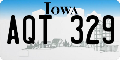 IA license plate AQT329