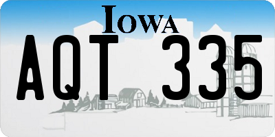 IA license plate AQT335