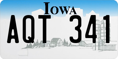 IA license plate AQT341