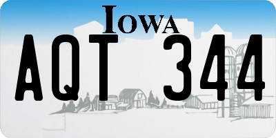 IA license plate AQT344