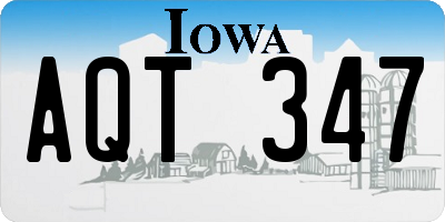 IA license plate AQT347