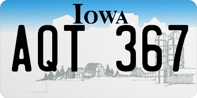 IA license plate AQT367