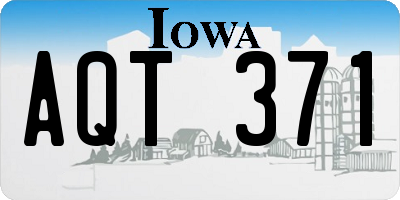IA license plate AQT371