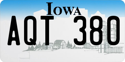 IA license plate AQT380