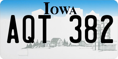 IA license plate AQT382