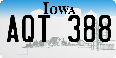 IA license plate AQT388