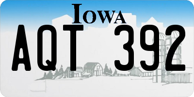 IA license plate AQT392