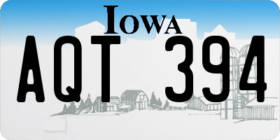 IA license plate AQT394
