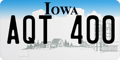 IA license plate AQT400