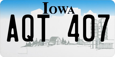 IA license plate AQT407