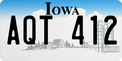 IA license plate AQT412