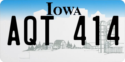IA license plate AQT414
