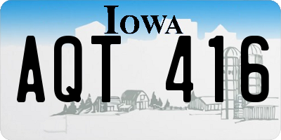 IA license plate AQT416