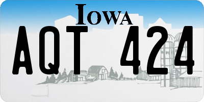 IA license plate AQT424