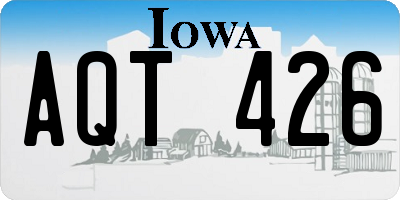 IA license plate AQT426