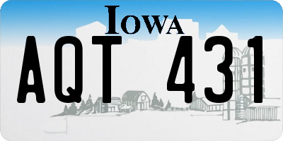 IA license plate AQT431
