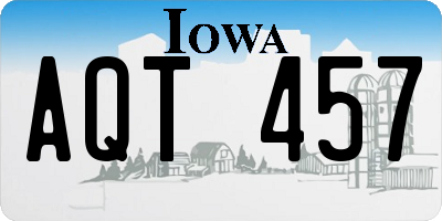 IA license plate AQT457