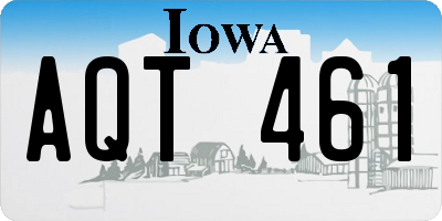 IA license plate AQT461