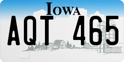IA license plate AQT465
