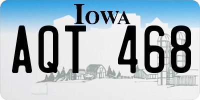 IA license plate AQT468