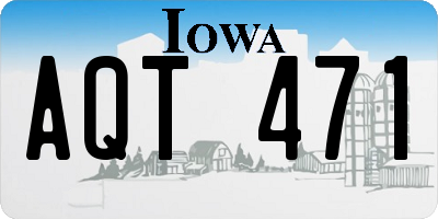 IA license plate AQT471