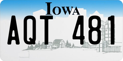 IA license plate AQT481