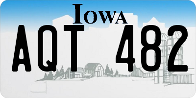 IA license plate AQT482