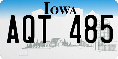 IA license plate AQT485