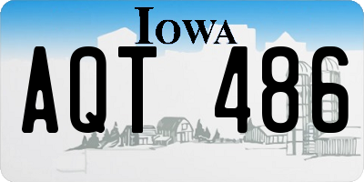 IA license plate AQT486