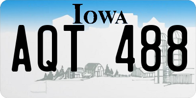 IA license plate AQT488