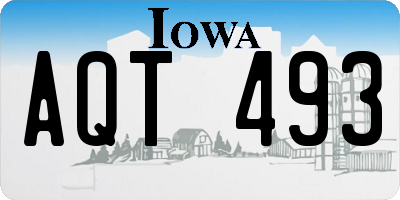 IA license plate AQT493