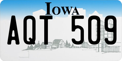 IA license plate AQT509