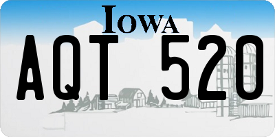 IA license plate AQT520