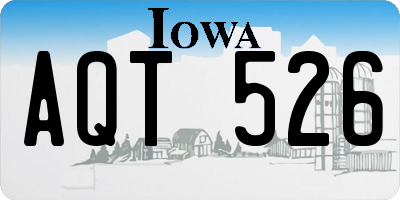 IA license plate AQT526