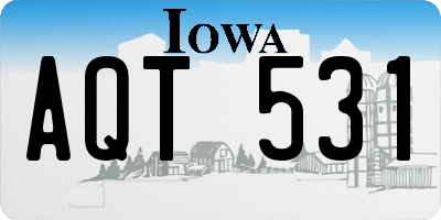 IA license plate AQT531