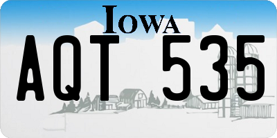 IA license plate AQT535