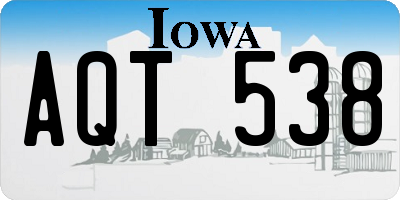 IA license plate AQT538