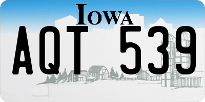 IA license plate AQT539