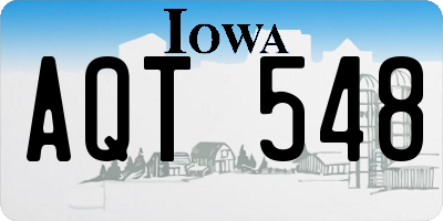 IA license plate AQT548